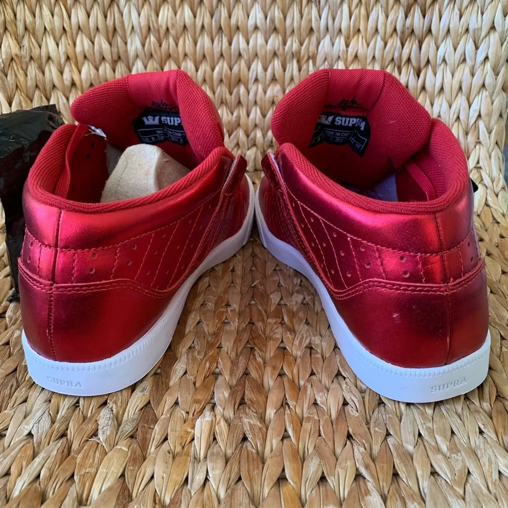 NIB Supra Deadstock Metallic Leather Sneakers 8